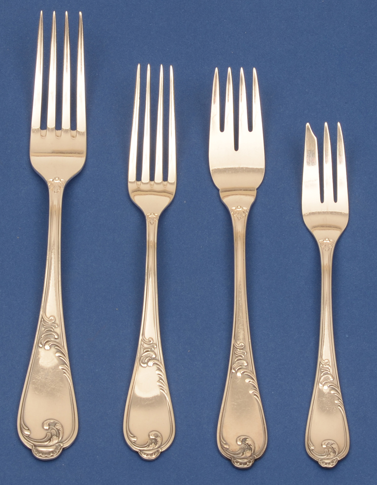 Auerhahn silver cutlery set — All the sterling forks per 12.