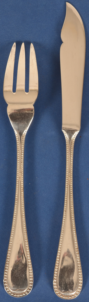 German fish cutlery pearls — Back of the cutlery
