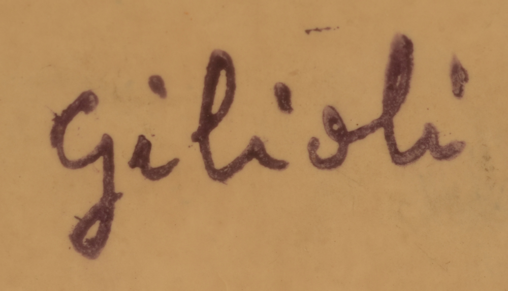 Emile Gilioli — Signature of the artist bottom right