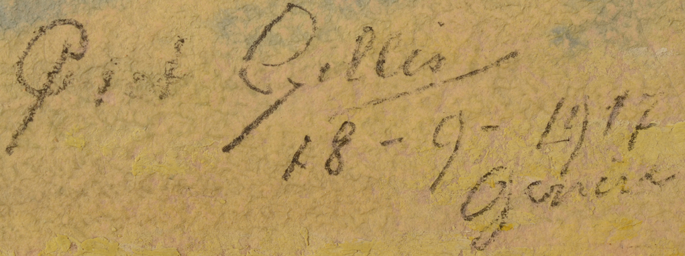 Piet Gillis — Signature of the artist, date and localisation, bottom left