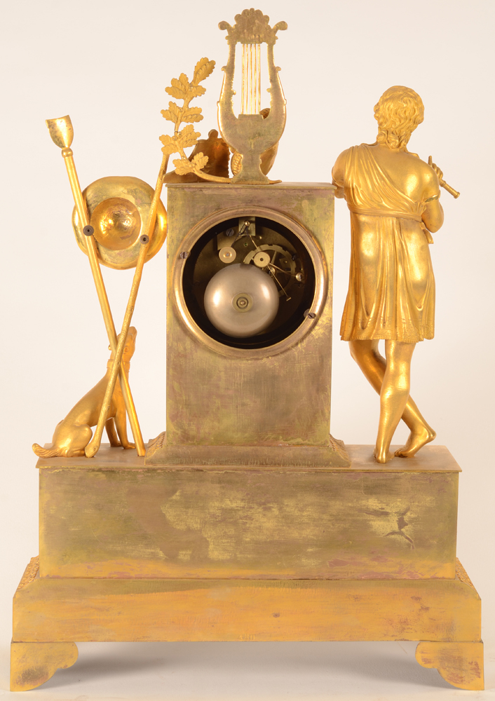 Gilt bronze Charles X clock — Back of the clock