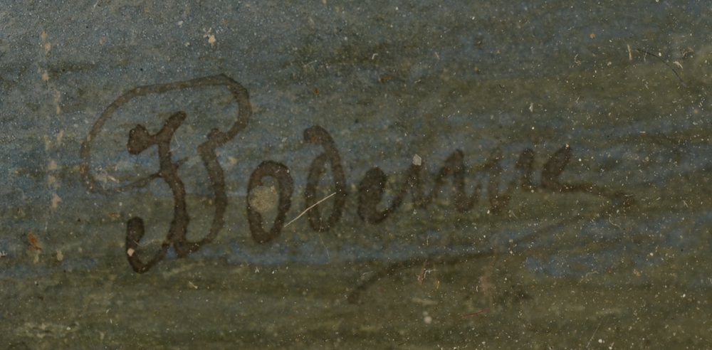 Jean Julien Godenne — Signature of the artist from the marine watercolour
