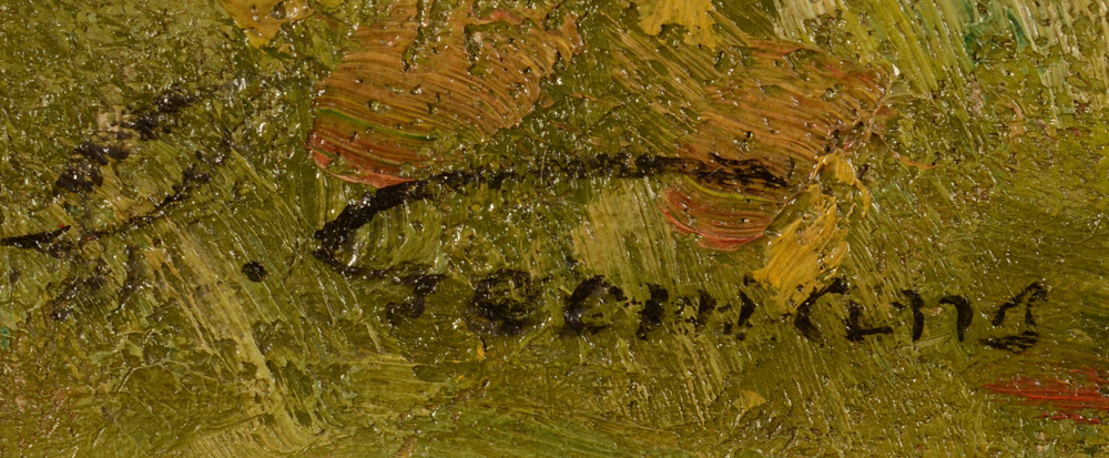 Gustave Goemans — Signature of the artist bottom left