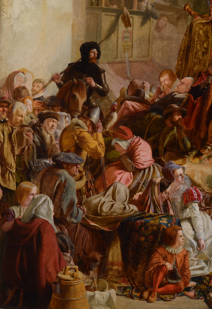James Drummond — Detail of the painting, the crowd to the left