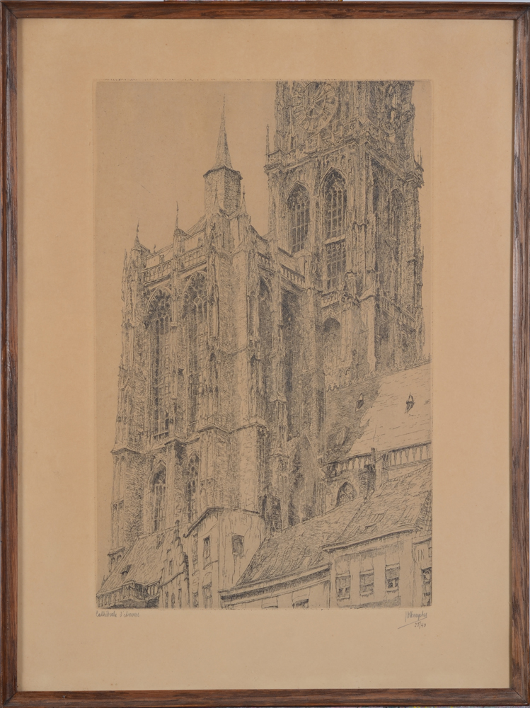 Jules De Bruycker  — The etching in its original frame