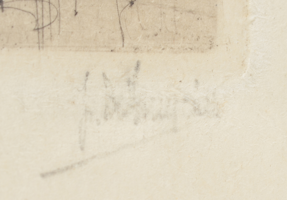 Jules De Bruycker — Signature of the artist in pencil bottom right