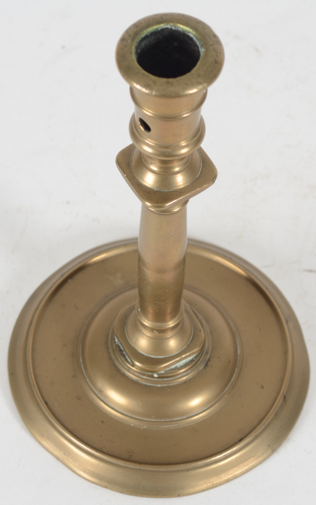 A good 16th century Henri II brass candlestick 'à la Romaine — View from the top down