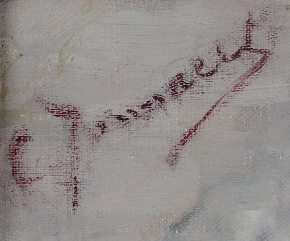 Clémence Jonnaert — Signature of the artist, top left