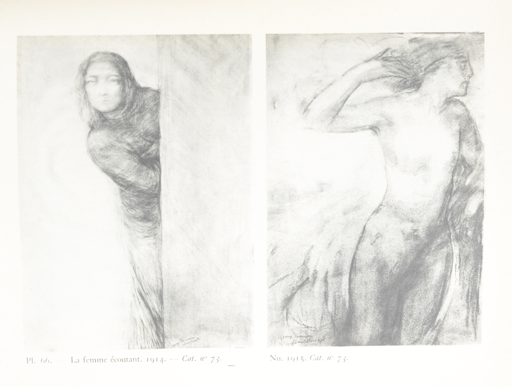 George Minne book by Leo Van Puyvelde 1930 — Sample page with drawings