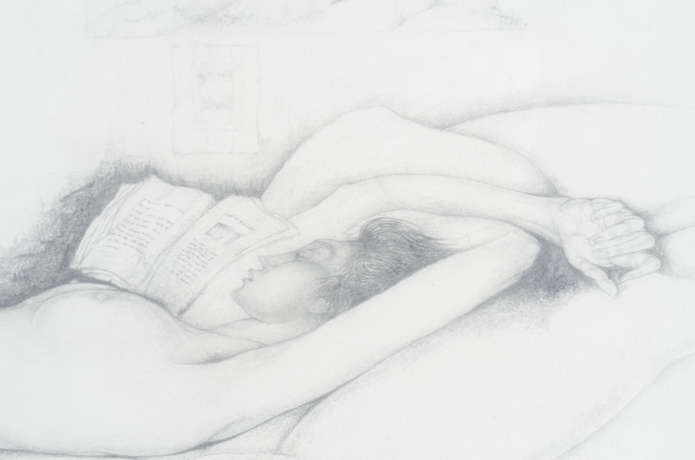 Jules De Bruycker Recling Nude Drawing — Detail