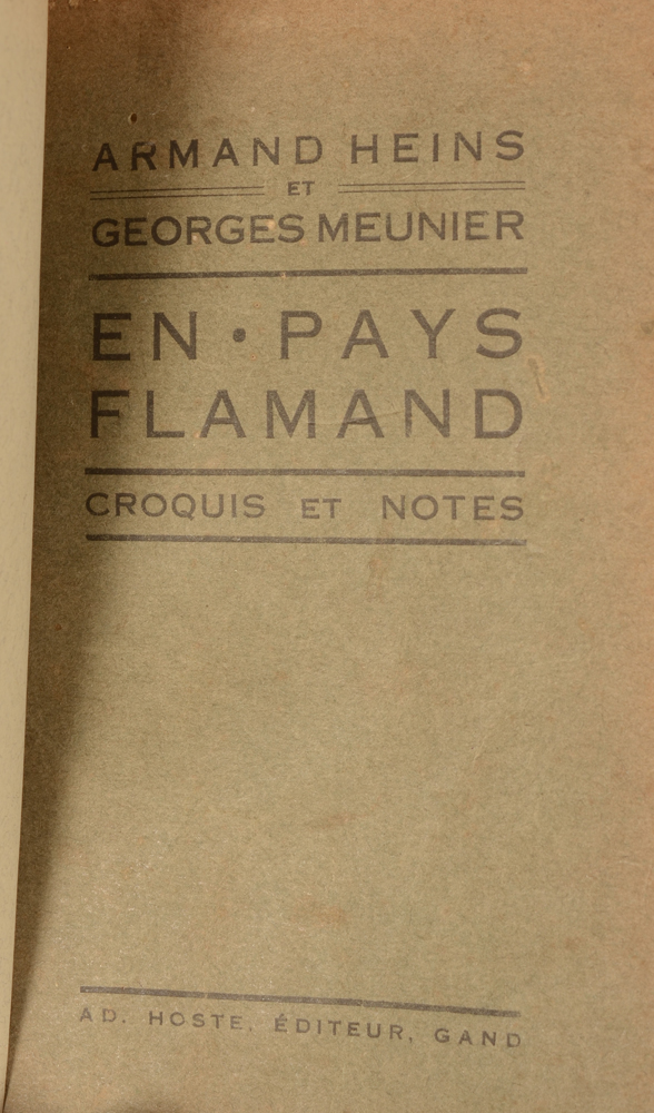 Armand Heins and Georges Meunier — Livre sur les Flandres, avec illustrations de Armand Heins