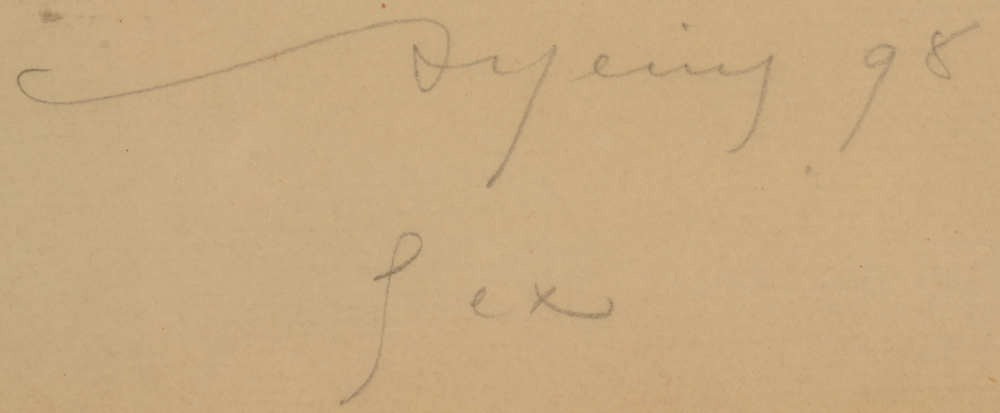 Armand Heins Fuite de Faunesses — Signature et deuxième partie de la numérotation