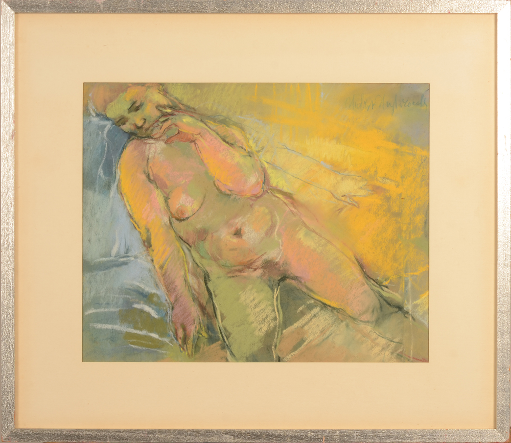 Hubert Heylbroeck Nude — Framed behind glass