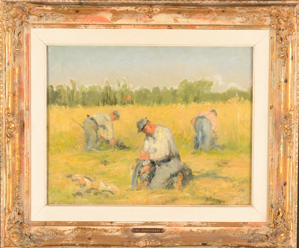 Joseph Horenbant — La Moisson, huile sur toile, signe et date 1921