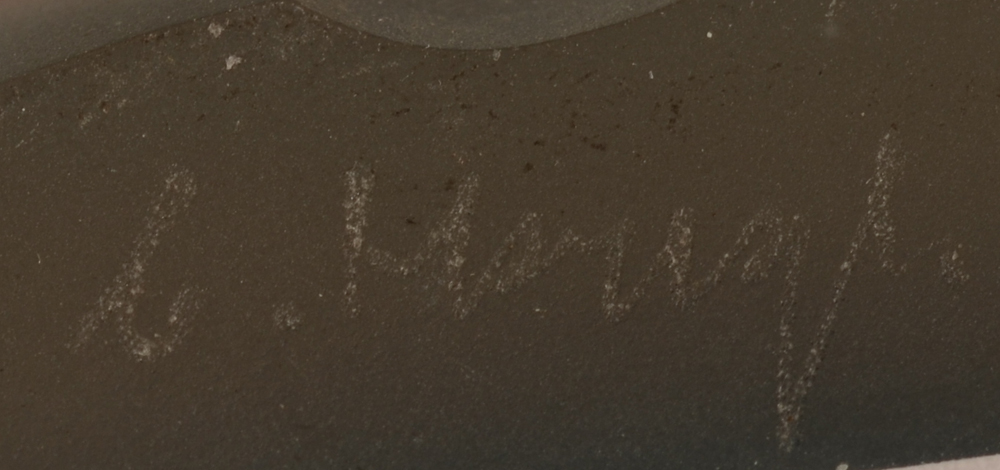 Catherine Hough — The engraved signature of the artist on the bottom of the piece
