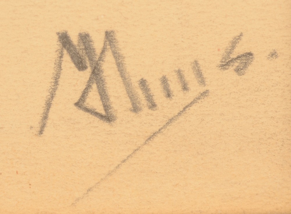 Modest Huys — Signature of the artist, bottom right