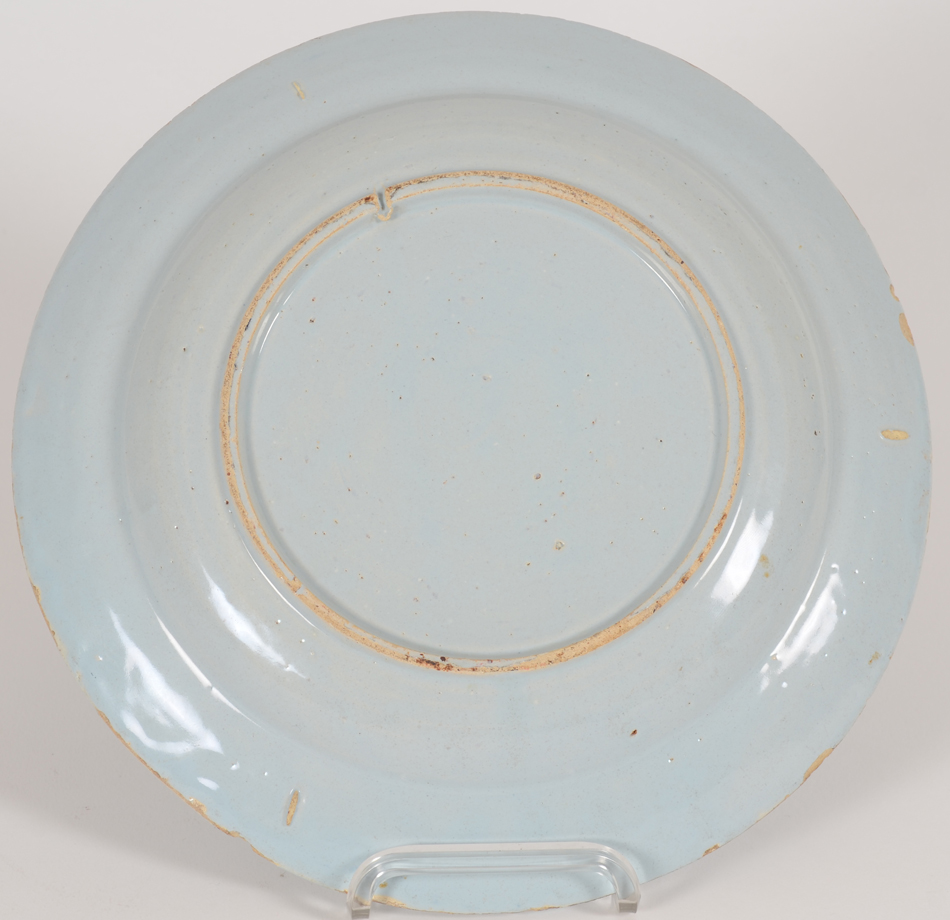 Unknown Delftware workshop (Netherlands) — Back of the plate