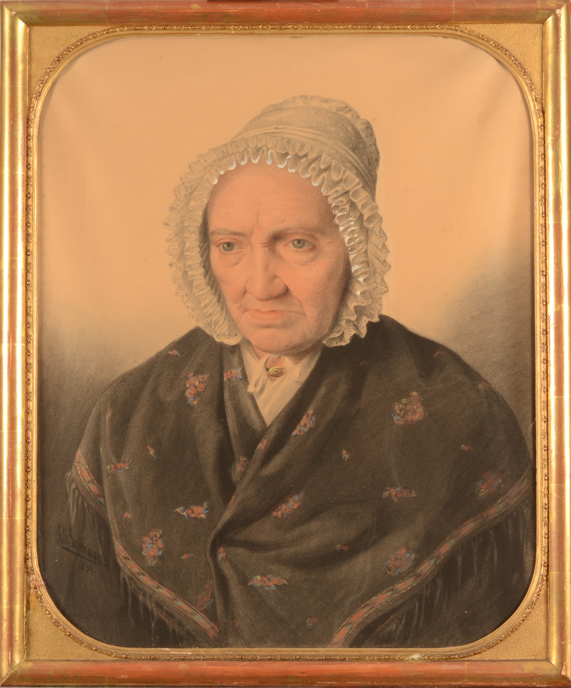 J. Lammens 1850 portrait of a woman — Portrait de femme