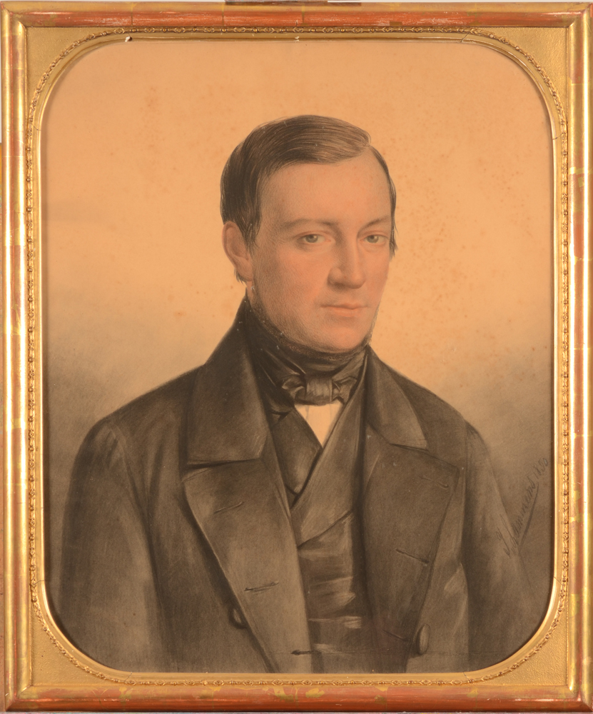 J. Lammens 1850 portrait of a gentleman — Portrait d'homme