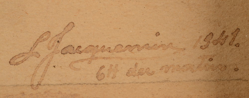 Léopold Jacquemin — Signature of the artist and date, bottom right