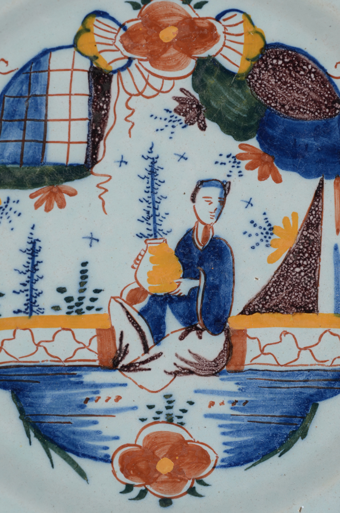 Unknown Delftware workshop (Netherlands) — Detail of the unusual pattern