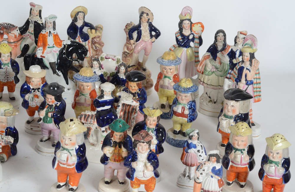 a Staffordshire figurines collection — Another detail of the group