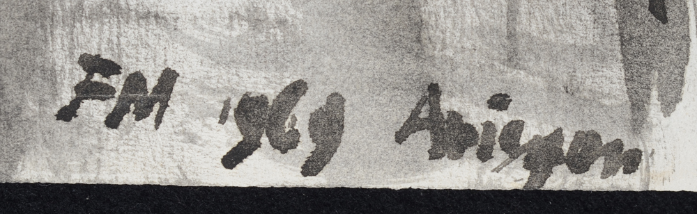 Frans Masereel — Monogram signature, date and title by the artist bottom right