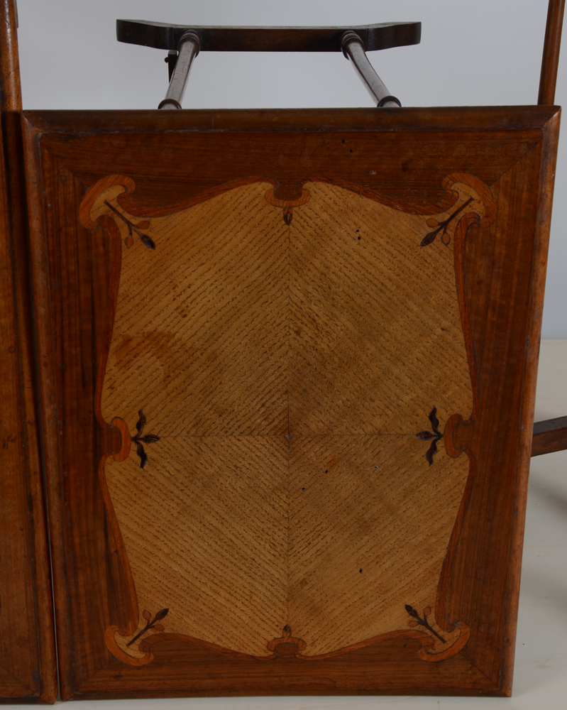 A nest of tables with marquetterie, France, ca. 1900 — Detail of the second table top