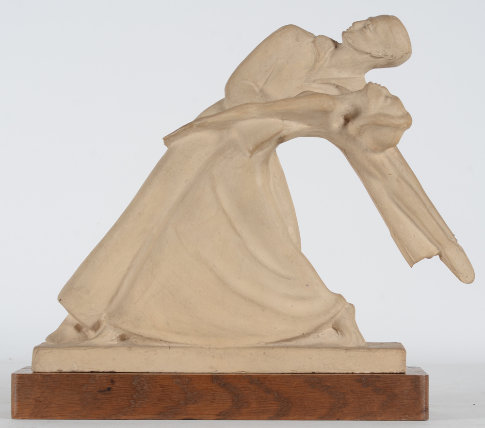 Koos Van der Kaaji — Les danseurs, sculpture en terre de pipe, signée et numérotée