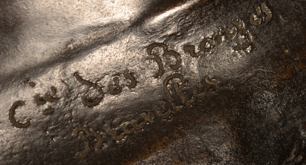 Jef Lambeaux — Foundry mark on the other shoulder