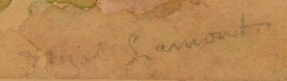 Thomas Reynolds Lamont — Signature of the artist in pencil, bottom center-right
