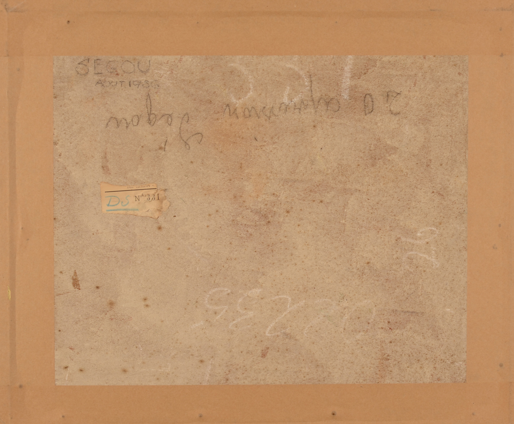 Fernand Lantoine — Back of the painting with title and date