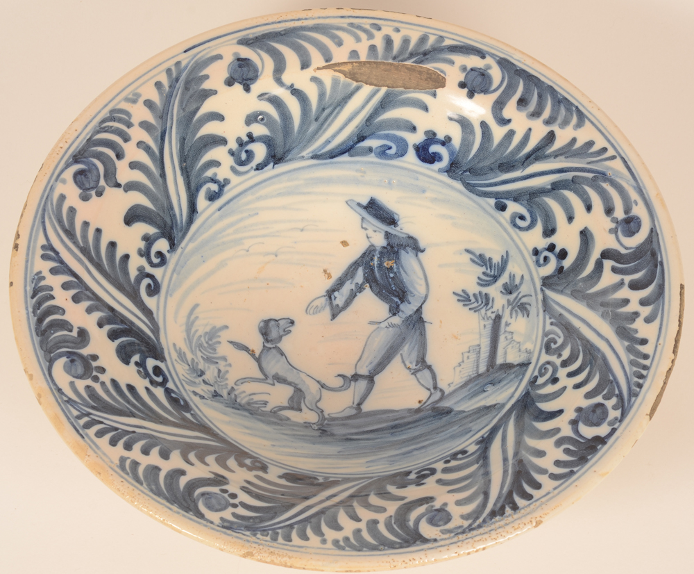Large ceramic dish — <p>Grande coupe en ceramique, probablement Europe du Sud</p>