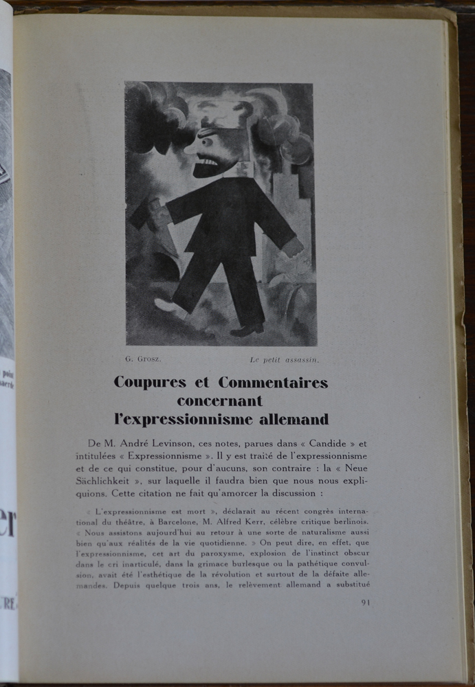 Le Centaure Fevrier 1930 — Article on German expressionism
