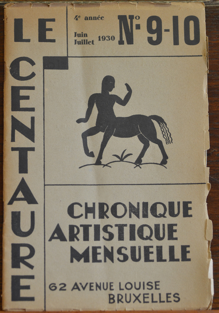 Le Centaure Juin-Juillet 1930 — Rare revue d'art de tendance expressioniste et surrealiste, ceci le numero 9-10 de la 4me annee