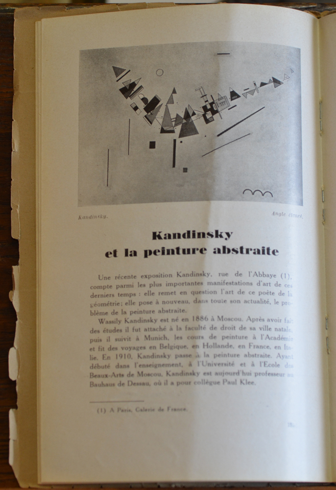 Le Centaure Juin-Juillet 1930 — Article on Kandinsky