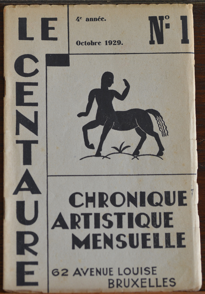 Le Centaure Octobre 1929 — 4e annee, numere 1, complet en bon etat&nbsp;