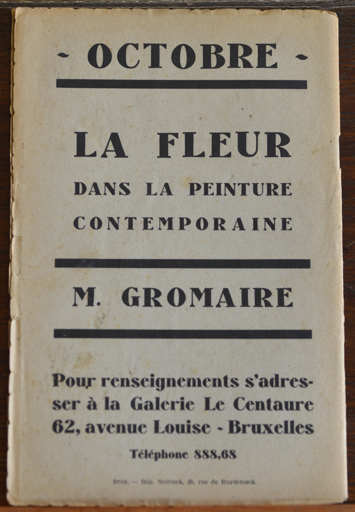 Le Centaure Octobre 1929 — Back of the magazine