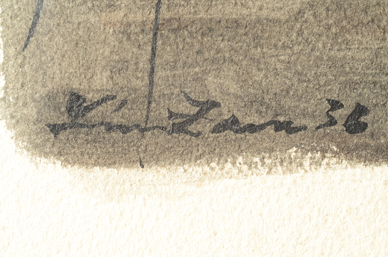 Leon Zack — Signature and date of the drawing
