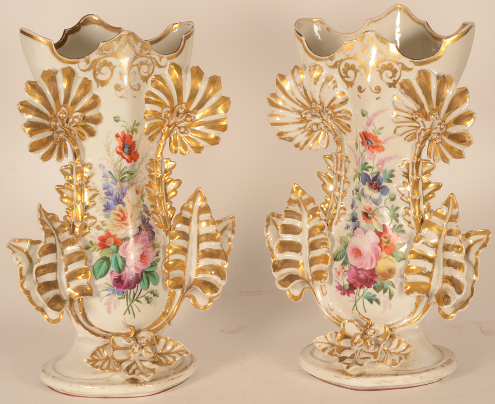 A massive pair of Louis-Philippe porcelain vases — Alternate view
