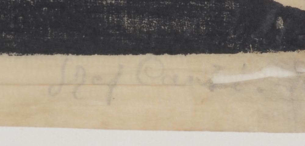 Jozef Cantré — Signature of the artist in pencil, bottom right