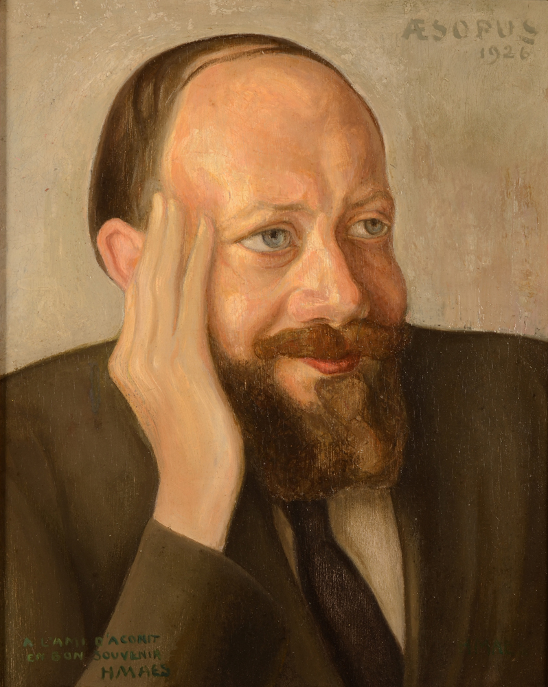 Herman Maes — Portrait expressioniste de 1925, huile sur panneau