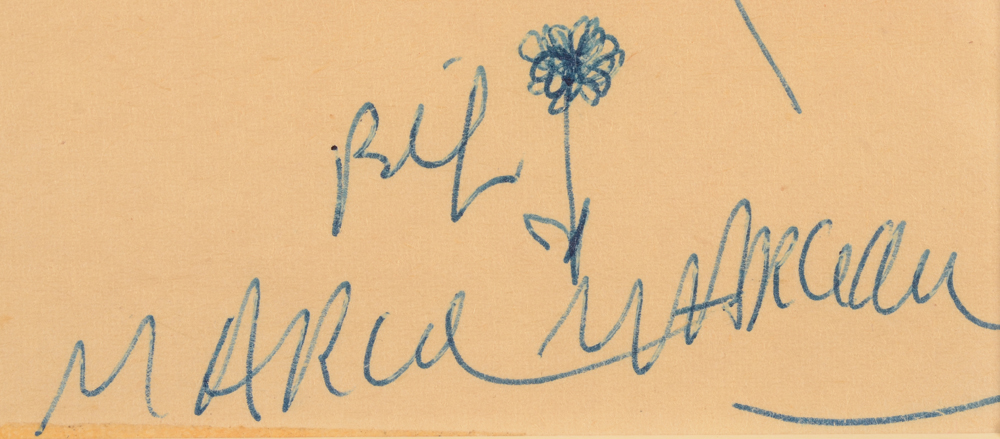 Marcel Marceau — Signature and title by the artist.