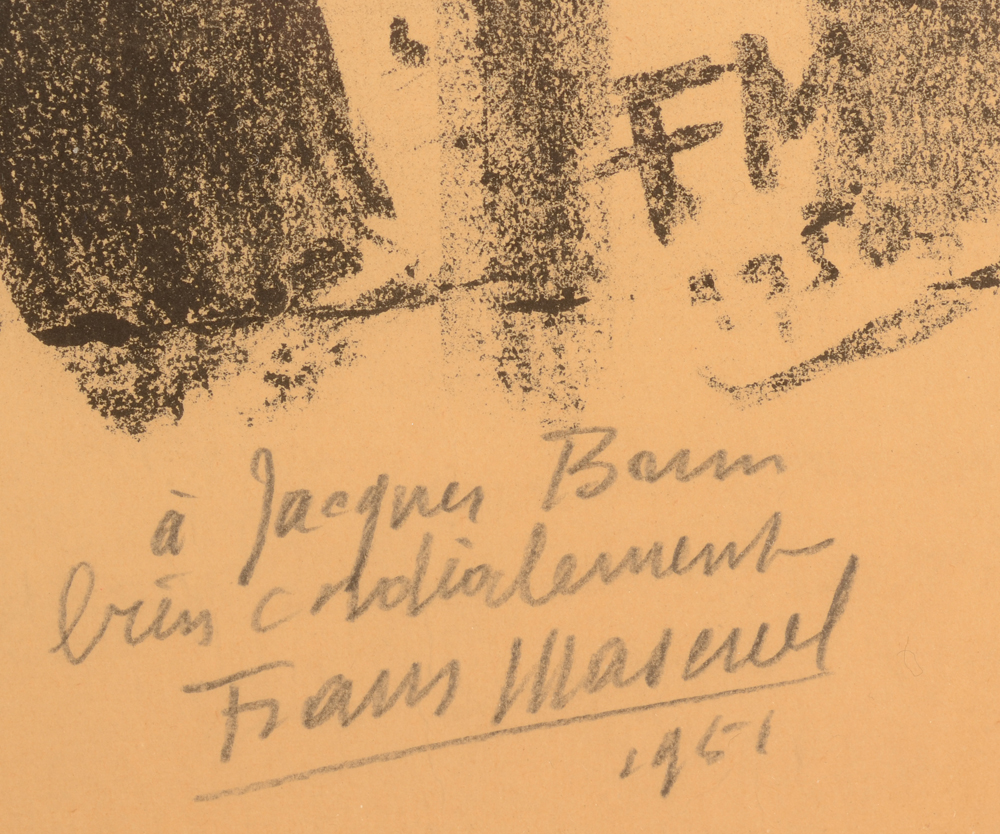 Frans Masereel Promeneur — Signature, date et dédicace