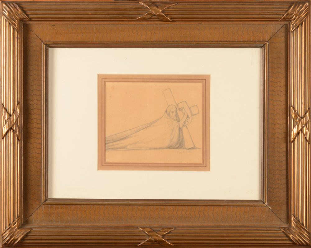 George Minne — the drawing in its frame, professionally reframed, acid free gard paper, etc.