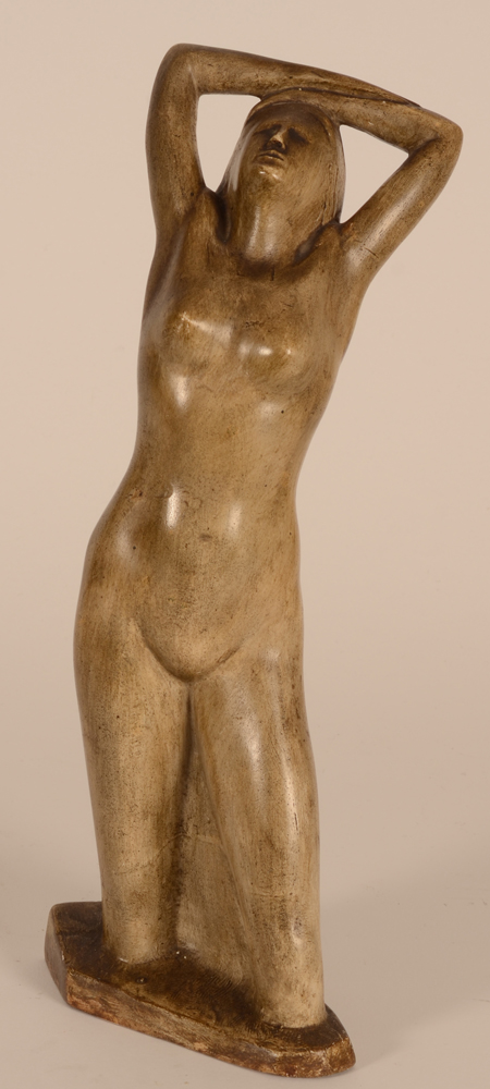 Betsy Muus — <p>Très rare figure d'une femme nue, les bras levés, signée</p>