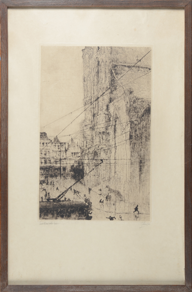 Jules De Bruycker — The etching in its frame