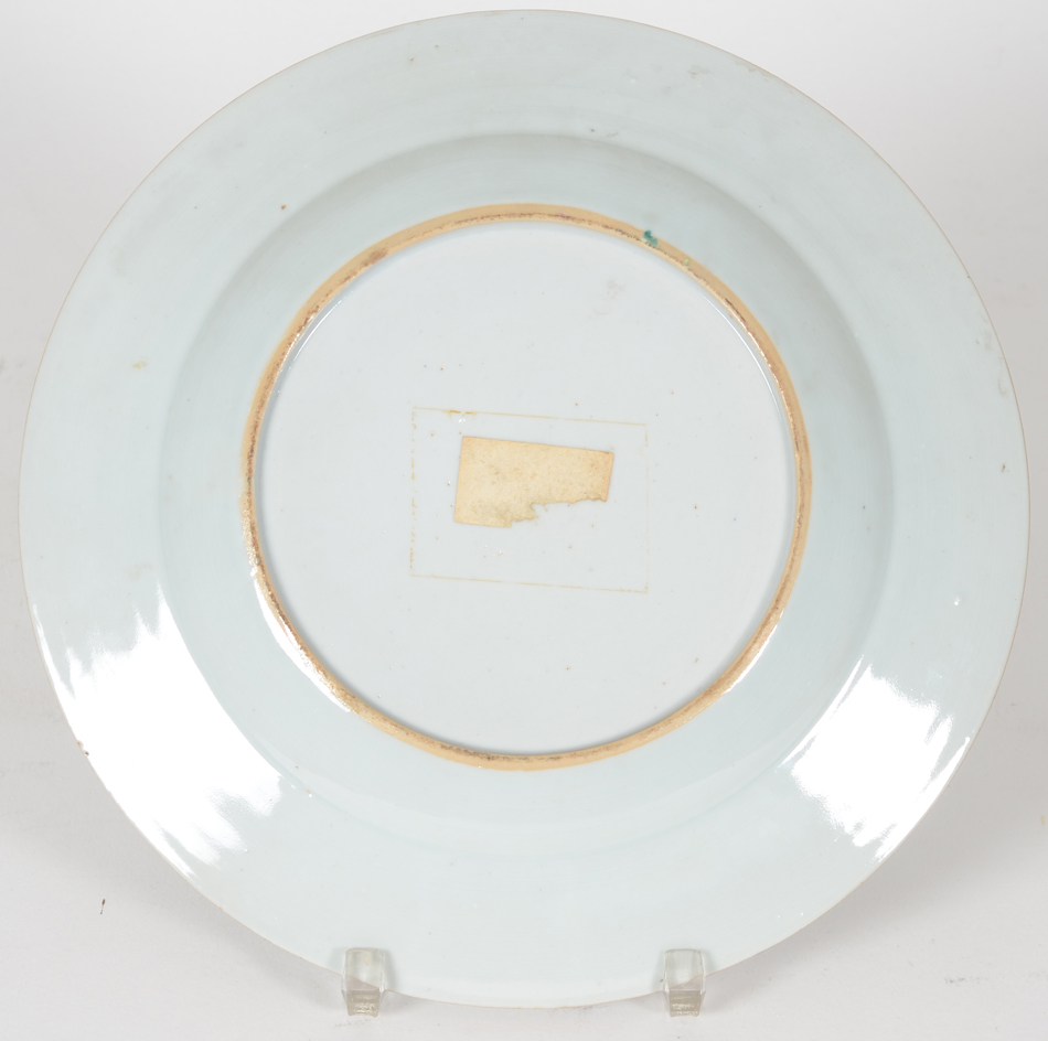 Chinese Famille Rose porcelain plate — Back of the plate