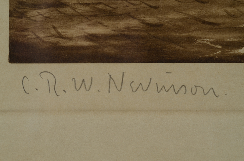 C.R.W. Nevinson — Signature of the artist bottom left.