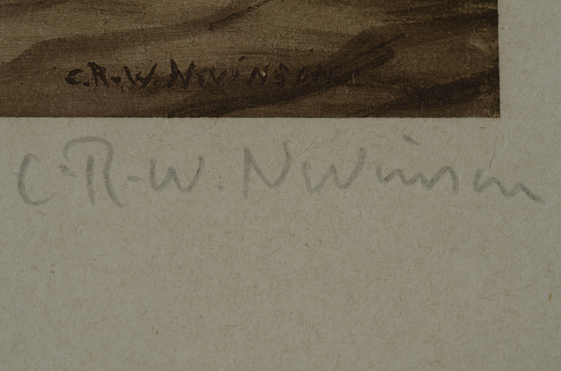 C.R.W. Nevinson — Signature of the artist in pencil, bottom right.